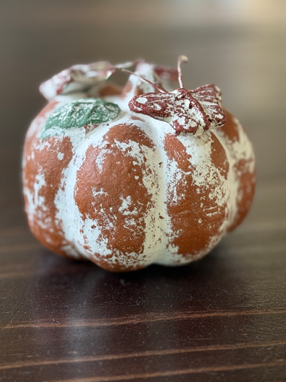 Handmade Mexican Pumpkin Décor from Tonalá – Floral & Butterfly Folk Art Accent