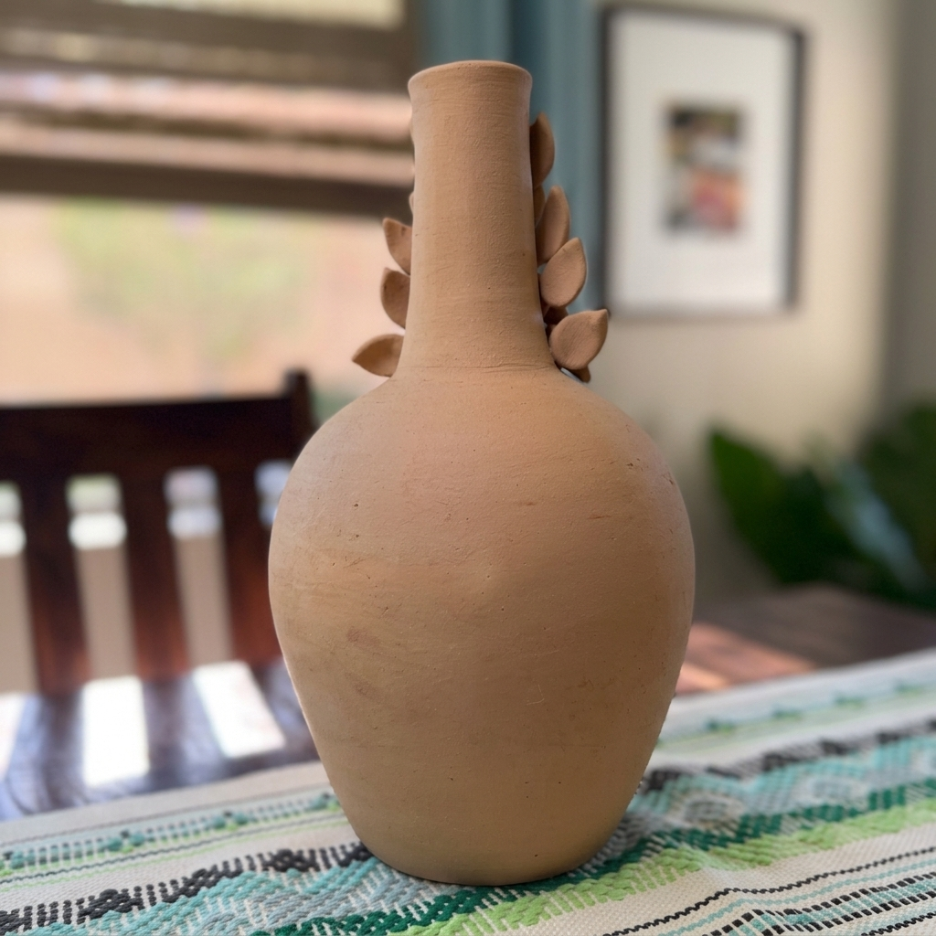 Handmade Oaxaca Clay Chimenea Vase by Patty Gaytan